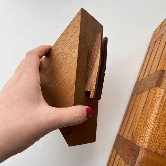 Vintage Regent Sheffield Mahogany Convertible Knife Block Storage Organizer - Picture 8 of 11